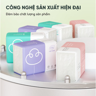 Giấy Ăn Top Gia,Thùng 16/30/60 Gói Rút 3 Màu Cao Cấp, Mềm Mịn, Thấm Hút Tốt, An Toàn  TopgiaStore1