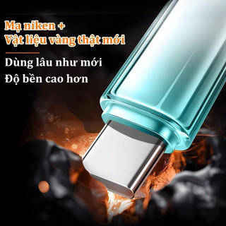 Cáp sạc nhanh 120W dây pha lê Type-C – Tương thích iPhone 17 16 15 14 13 12 11 Pro Max Samsung Xiaomi OPPO VIVO Huawei