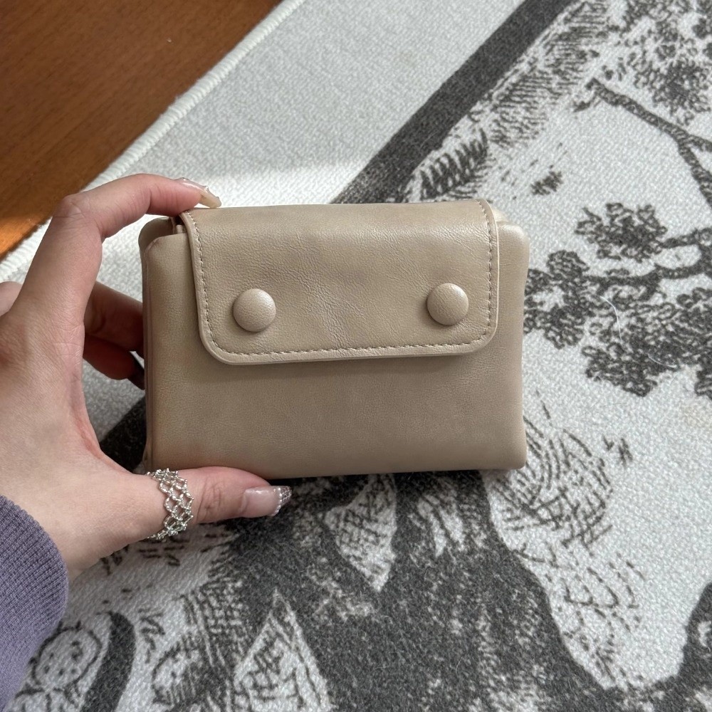 Ví Nữ GOODH, Túi Đựng Tiền Nhiều Thẻ Retro Hàn Quốc, Dây Kéo Ngắn Da PU Mềm Thẻ Kinh Doanh Ví Đựng Tiền Xu