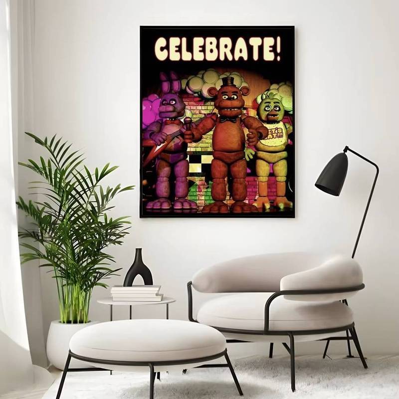Fnaf Năm Đêm Tại Freddys Poster Treo Tường Nghệ Thuật Cổ Điển, Trang Trí Nhà Cửa, Quà Tặng
