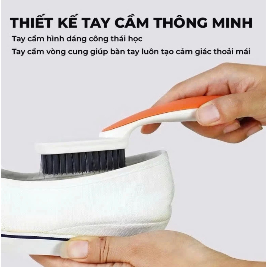 COMBO 5 Chiếc Bàn Chải Đánh Giày Lông Nhựa PP Mềm Mại, Bàn Chải Đa Năng Cầm Tay Tiện Lợi.