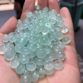 ((50 cái) Đá Malay Jade trong suốt 8 mm, hạt abacus rời, phụ kiện DIY cho vòng tay