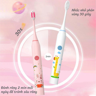 Bàn Chải điện Cho Bé,5 Chế Độ Đa Năng,Chống Nước IPX7,Thiết Kế Dễ Thương,Rung Động Nhẹ Nhàng,Bé Tự Giác Đánh Răng