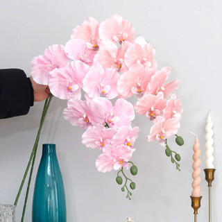 Hoa Lan Hồ Điệp Giả 3D Cao Cấp Cảm Ứng Thật 9 Đầu 98cm Trang Trí Nhà Cửa Phòng Khách Đám Cưới Sang Trọng Lớn Lụa Đẹp Thẩm Mỹ Phụ Kiện Chụp Ảnh Decor DIY Cắm Bình Nội Thất Studio Sự Kiện Backdrop Giống Thật Mềm Mại Bền Màu