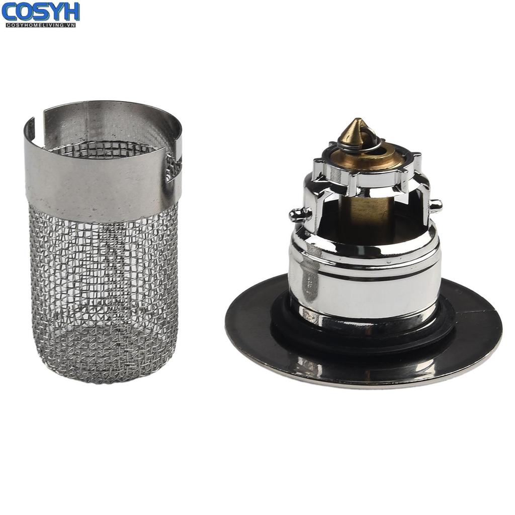 <cosyh>Premium Brass Bathroom Sink Drain Strainer Stopper Enjoy a Clear and Clean Drain