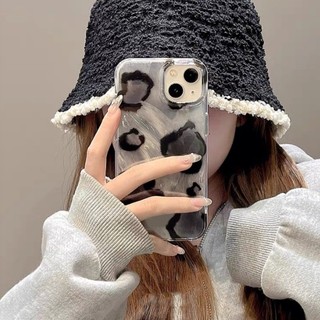 INS Hàn Quốc Vỏ Lông Da Báo Sang Trọng + Dây Buộc Cho IPhone 16 11 15 14 13 12 Pro X Xr Xs Max 6 6s 7 8 Plus SE 2020 Ốp lưng Chống Sốc Cứng