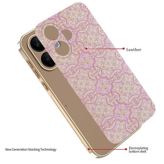 Ốp Lưng Cho Vivo V60 Lite Da Cổ Điển Mạ Điện TPU Edge Chống Rơi Vỏ Điện Thoại