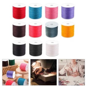 SA 0 5mm Da Chỉ May Polyester Sáp Sợi 115 Sân Mỗi Ống Cho Da Thủ Công May Sửa Chữa Giày