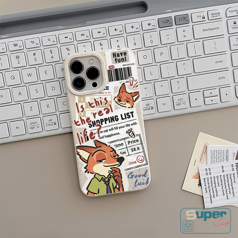Ốp Lưng Tương Thích Cho IPhone 13 17 16 11 15 14 12 Pro Max XR Air X XS Max 12 17 16 7 13 Pro 14 15 6 6s 16 8 Plus SE 2020 Cặp Đôi Thời Trang Dễ Thương Fox Bunny Letter Doodle Bìa mềm