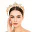 DELMER Vương Miện Retro, Thanh Kim Cương Giả Mitzvah Vương Mitzvah Vương Miện Công Chúa Kim Loại, Vòng Tóc Bướm Cổ Điển Phong Cách Hàn Quốc Băng Đô Cô Dâu Tiaras Trang Sức Tóc