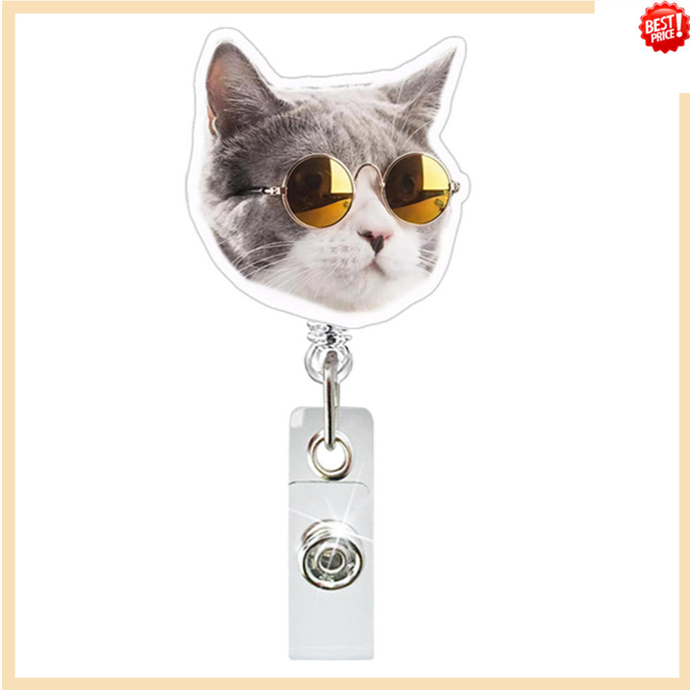 Kẹp Thẻ yoyo  ID Mèo Dễ Thương Acrylic - Sango
