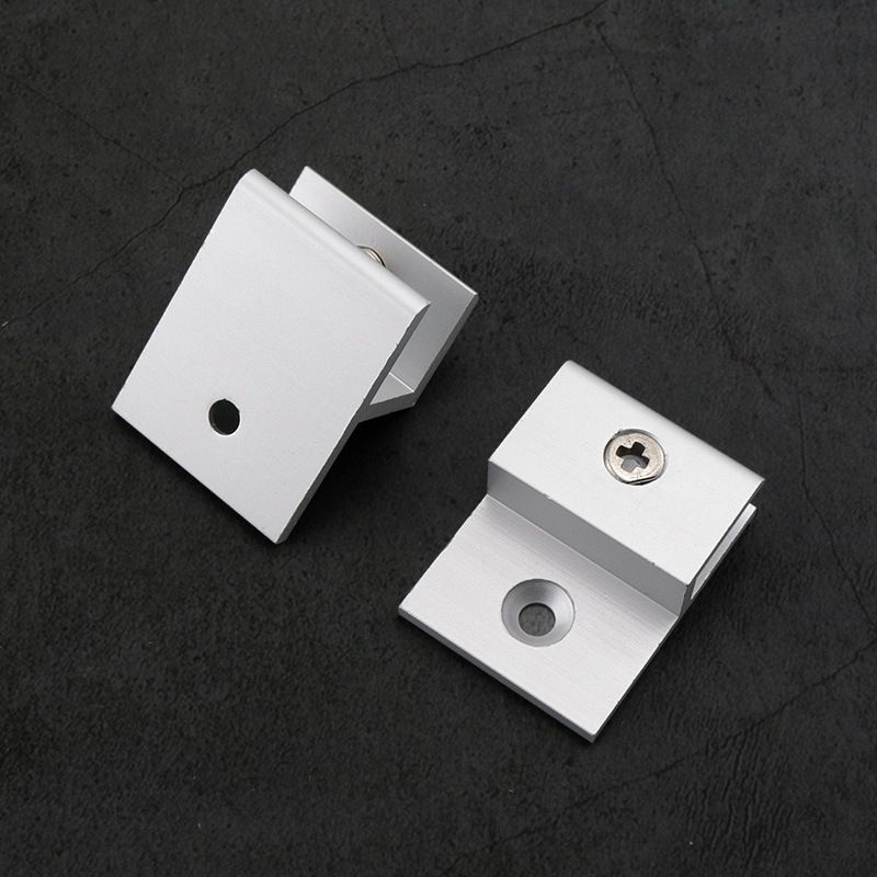 Hợp Kim Nhôm Hình Chữ H Kính Cố Định Kẹp Hình Chữ H Gương Treo Tường Phụ Kiện Biển Báo Kệ Ngăn 2QZO