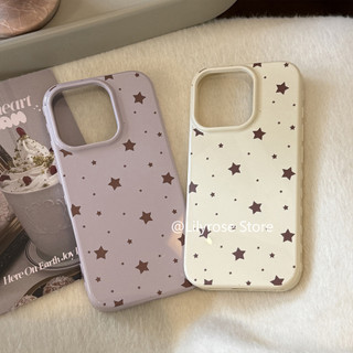 Ngôi sao nâu tối giản Thích hợp cho vỏ điện thoại Apple 17, IPhone 15 mềm, 16 Pro Max Full Cover chống rơi