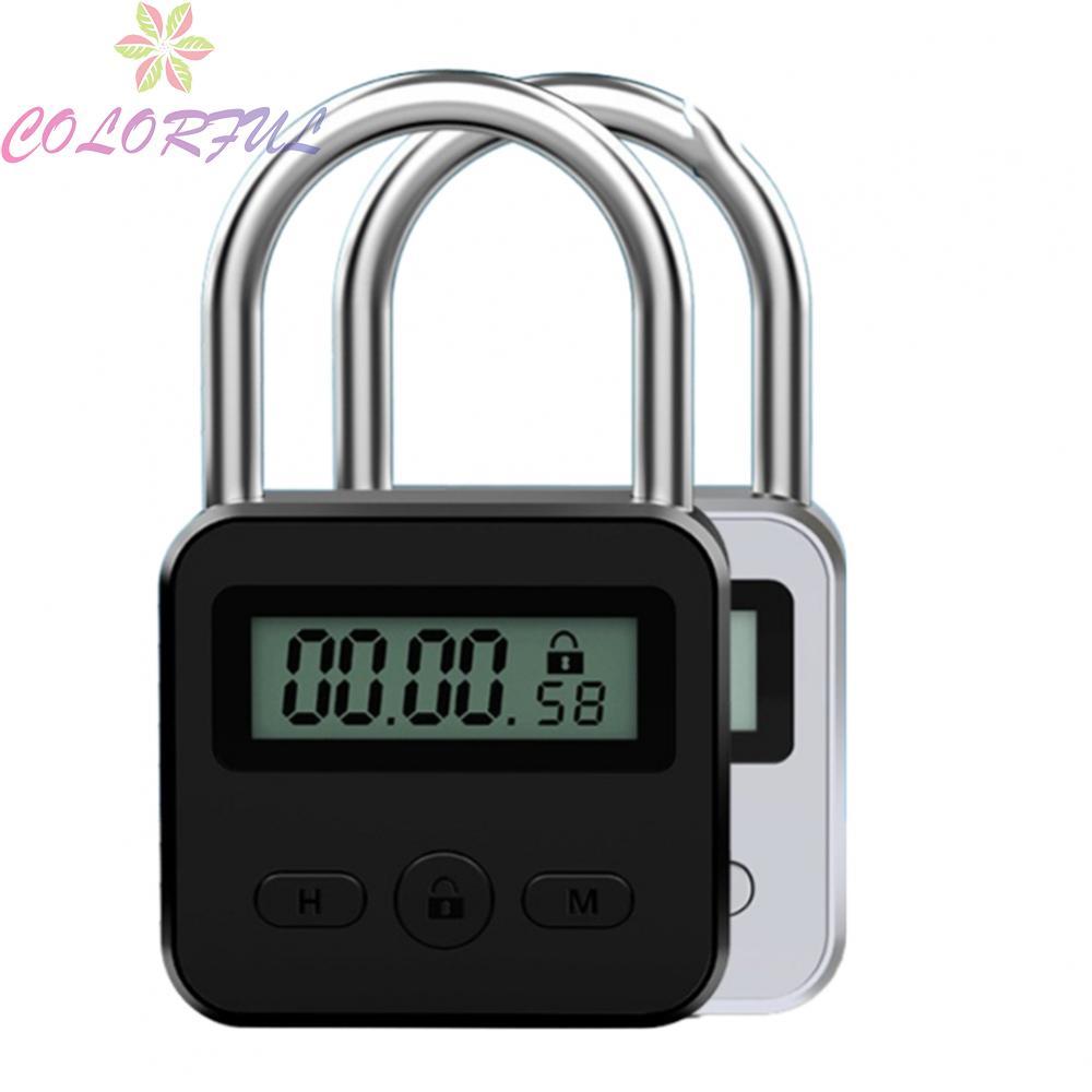 【COLORFUL】Smart Timer Padlock Electronic Lock with LCD Display for 99 Hour Timing Function