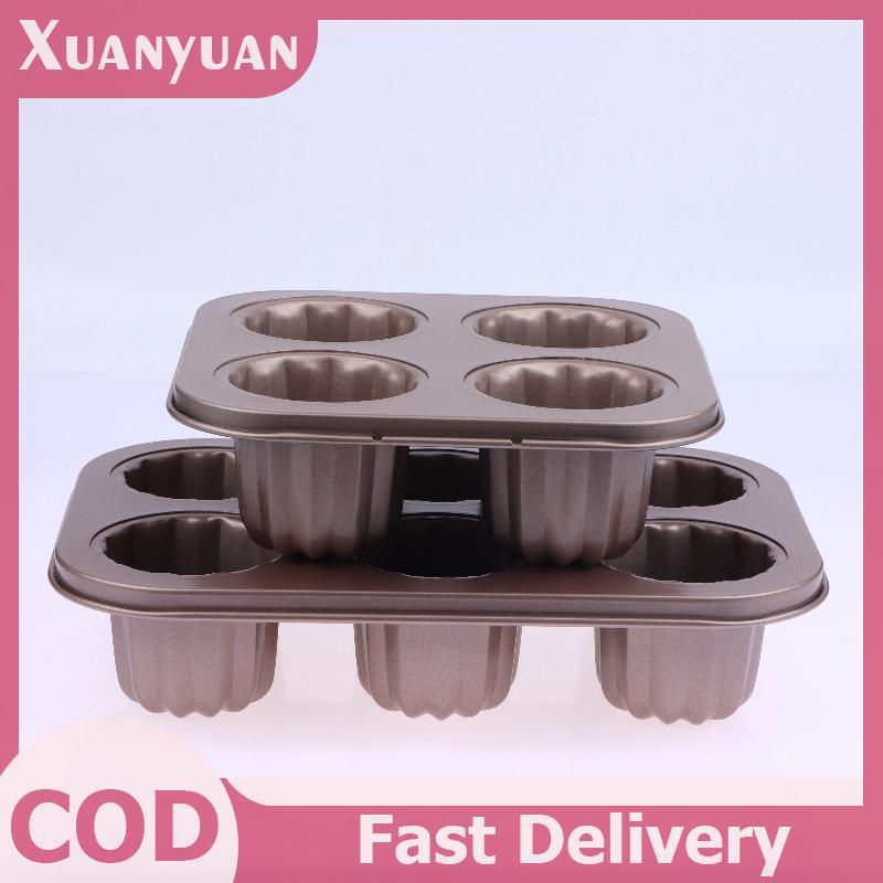 XUAN 1 / 4 / 6 / 9 Lỗ Khuôn Chống Dính Bánh Chảo Muffin Nhỏ Máy Nướng Cupcake Thép Carbon Bánh Ngọt Khuôn Cupcake Giá Đỡ VN