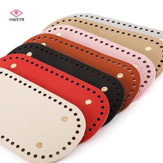 HWETR 22 * 10cm Đáy Dài Cho Túi Dệt Kim Da Đế Handmade Đáy Có Lỗ Tự Làm Móc Túi Đáy Phụ Kiện Mới