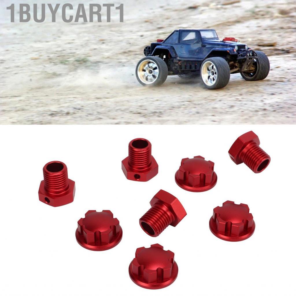 1buycart1 RiToEasysports 17mm RC Wheel Hubs Hex Kit Bộ chuyển đổi hợp kim nhôm để nâng cấp 1/10 (Màu đỏ)