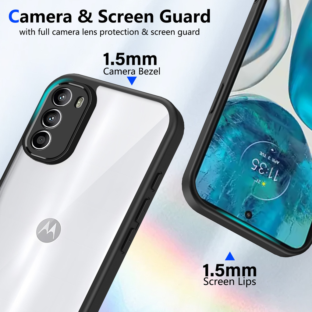 Ốp lưng Motorola Moto G82 Vỏ 6,6 inch Model XT2225-1 Vỏ trong suốt mờ thời trang cho Moto G82 Vỏ điện thoại