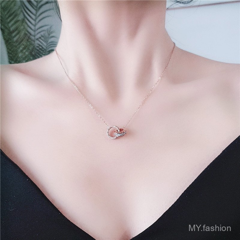 Vòng cổ thép titan đính kim cương phong cách La Mã, phù hợp nhiều style châu Âu