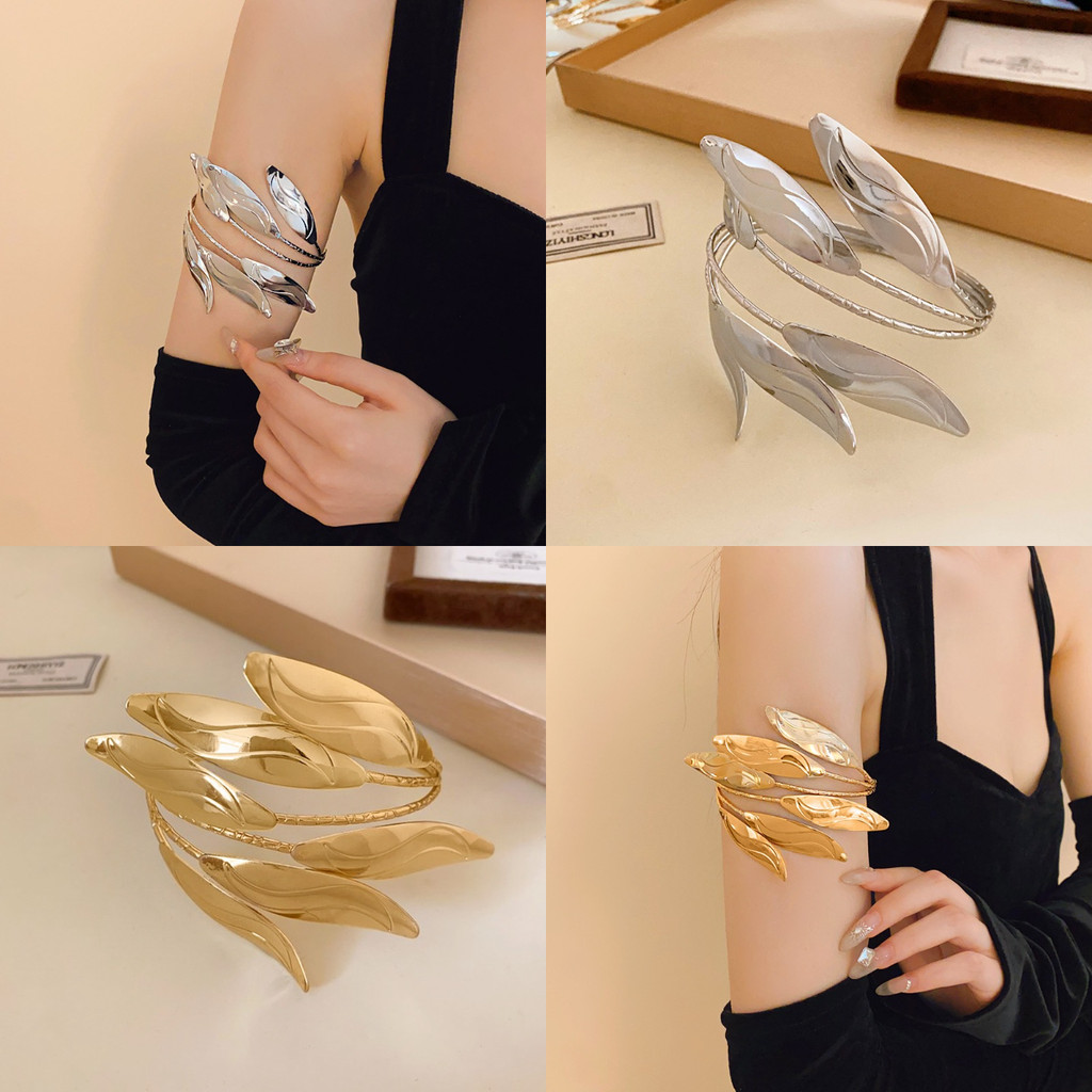 Vòng Tay Hình Lá Vàng, Thiết Kế Đơn Giản Thời Trang, Trang Sức NỮ