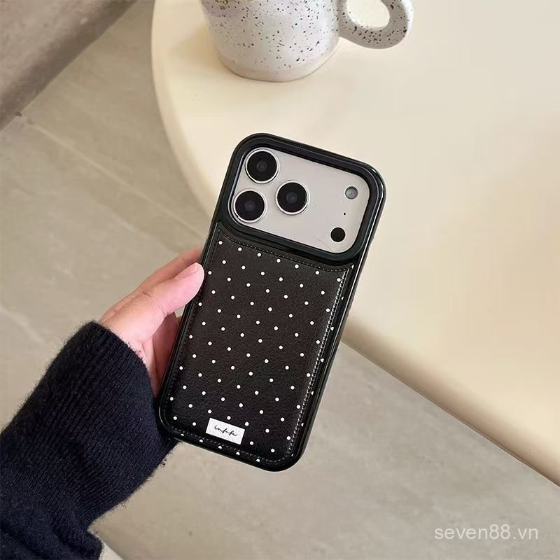 Ốp Điện Thoại Thích Hợp Cho iPhone 7 8 X XS XR XSMAX 11 12 13 14 15 16 17 Pro max Plus Đệm Không Khí Toàn Màn Hình Màu Hồng Chấm Bi Chống Sốc Vỏ Bảo Vệ Chống Sốc Bao Gồm Tất Cả WWPS