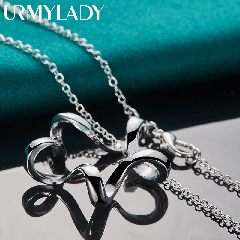 URMYLADY Mặt Dây Chuyền Bạc 925 Ngôi Sao, Phù Hợp Tiệc Cưới và Thời Trang Hàng Ngày