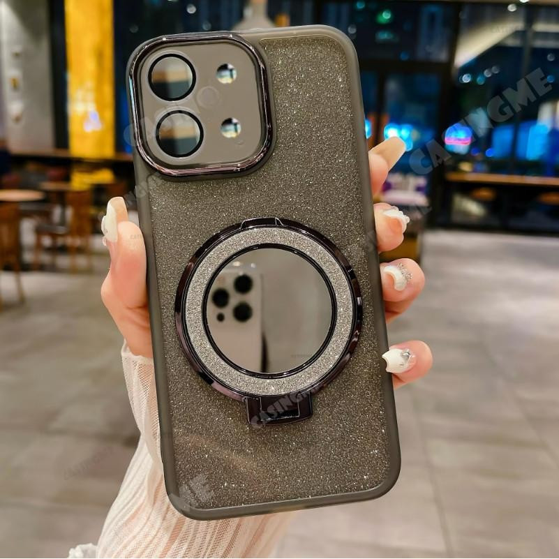 OPPO A6 Pro 5G Gương Giá Đỡ Từ Tính Lấp Lánh Vỏ Cho OPPOA6Pro OPPO A6 A 6 A6Pro A6 Pro A6i 4G 5G 2025 Vỏ Camera Vỏ Điện Thoại Chống Thấm Nước Bảo Vệ Ống Kính Ốp Lưng Mềm
