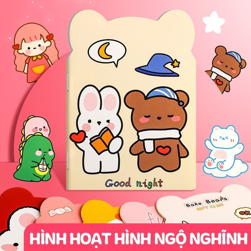sổ tay nhỏ gọn tiện lợi cho học sinh cấp 1, bộ 20 quyển mini sổ tay dễ thương kẻ ngang, chất liệu tốt giá rẻ