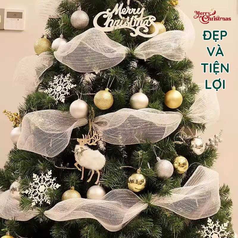 Dây Ruy Băng Noel – Phụ Kiện Trang Trí Giáng Sinh, Đồ Decor Noel Cho Tiệc & Cây Thông