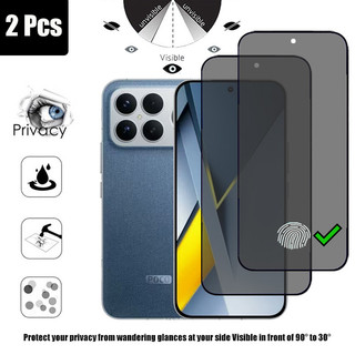 1-2 Chiếc POCO F8 Ultra 5G Kính Cường Lực Chống Nhìn Trộm Bảo Vệ Màn Hình Riêng Tư Cho Xiaomi POCO C85 M7 Plus F7 F6 C65 X6 M6 X5 Pro C75 C71 C61 4G 5G Phim Chống Gián Điệp