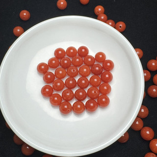 Nam Đỏ Chalcedony Hạt Tròn - Nguyên Liệu Làm Vòng Tay