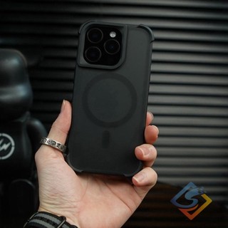Ốp điện thoại từ tính chống rơi bốn góc màu cam vũ trụ mới cho IPhone 17 Pro Max 11 12 13 14 15 16 Pro Max 14 / 15 / 16 Plus Vỏ mờ bảo vệ chống sốc Ốp lưng cứng