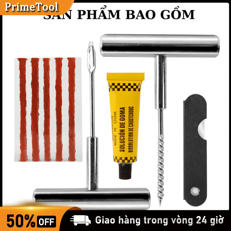 Bộ dây vá lốp chuyên nghiệp, phù hợp lốp xe con và SUV，bộ vá lốp ô tô khẩn cấp，bộ vá nấm lốp không ruột