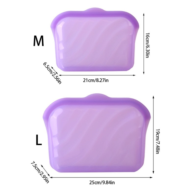 SHI Túi đựng đồ ăn trưa thân thiện với người dùng Tủ đông Túi silicon an toàn Thiết kế tái sử dụng