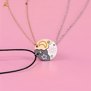 Bộ vòng cổ mặt dây chuyền Sun Moon Star - 3 món Trang sức cặp đôi tình bạn cho BFF