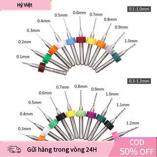 【Hỷ】10 Mũi Khoan Siêu Nhỏ 0.1mm-1.2mm Bằng Hợp Kim Khoan Chính Xác Cho PCB, CNC, Điện Tử