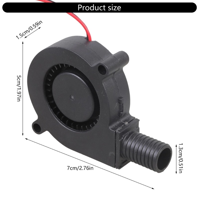 Quạt làm mát HIk 5015 Quạt thổi không chổi than Máy in 3D Một phần Máy đùn 2Pin Làm mát
