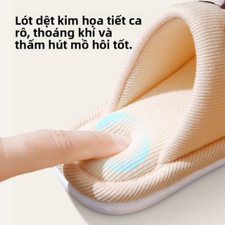 Dép bông hoạt hình cho bé 2026 – Chống trượt, thoáng khí, chất vải mềm mại dễ thương