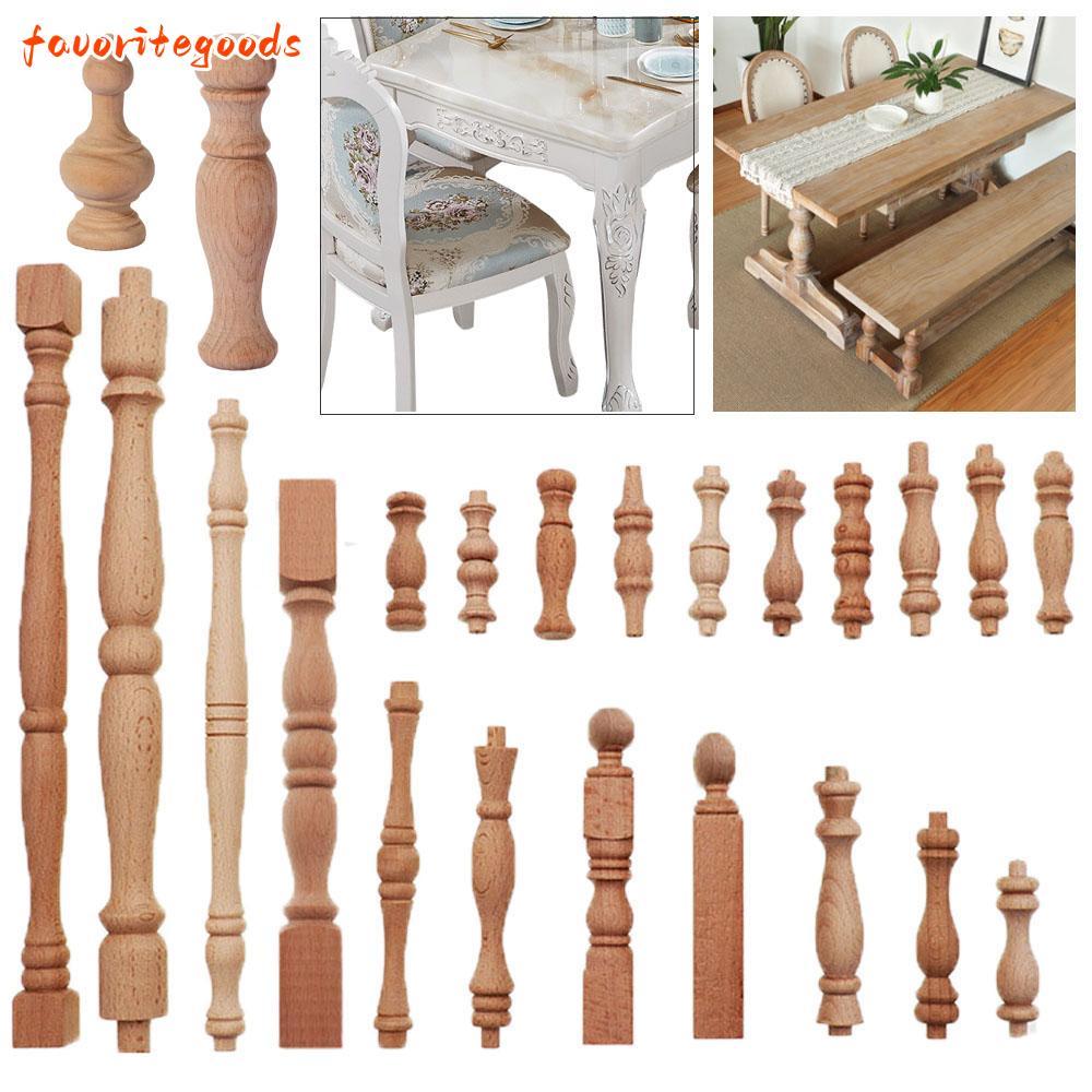 FAVORITEGOODS Vintage Gỗ Khắc Đa Phong Cách Phong Cách Chắc Chắn Ghế Chân