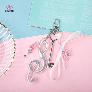 HWETR Đơn Giản Nơ Note Móc Khóa Túi Sáng Tạo Mặt Dây Chuyền Thích Hợp Cho Âm Nhạc Người Hâm Mộ Hiện Nay Ba Lô Tinh Tế Phụ Kiện Trang Trí Mới