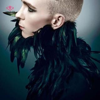 Necklace Chocker Gothic Victorian với Lông Vũ Tự Nhiên cho Halloween