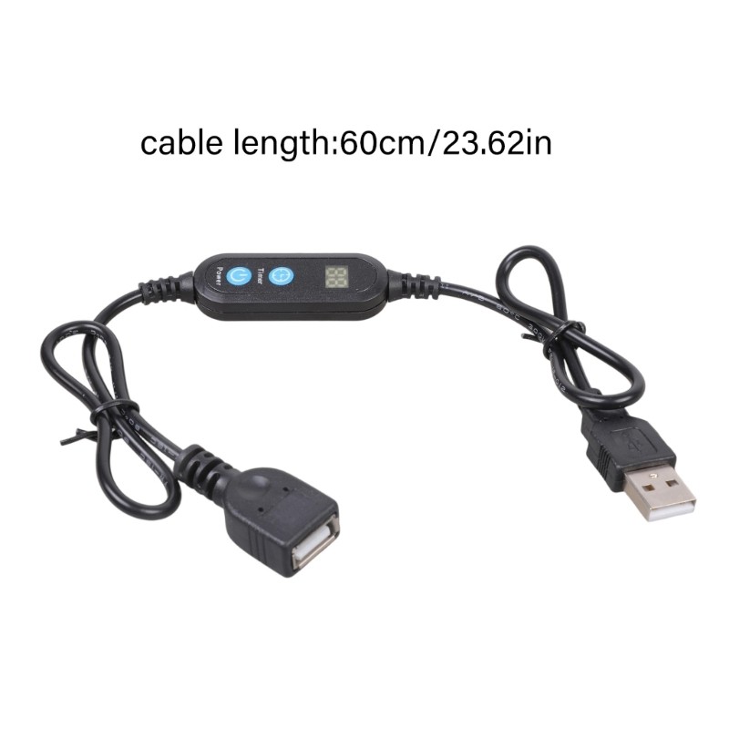 IOR Màn hình kỹ thuật số Dây hẹn giờ USB Chức năng khởi động lại tự động cho quạt đèn LED Dây USB