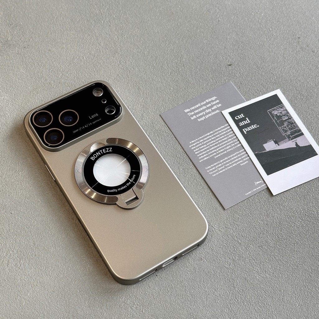 Thích hợp cho iphone 17 Pro Max PC Vỏ điện thoại giá đỡ từ tính cửa sổ lớn