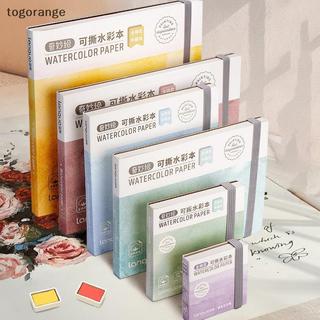[TOG] Sách giấy vẽ Cotton vuông 300gsm dành cho nghệ sĩ Sổ tay vẽ màu nước 20 tờ Sổ phác thảo Đồ dùng học tập dành cho học sinh [VN]