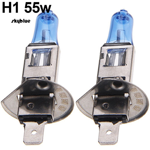 [Sy] 2 Chiếc H1 / H4 / H7 55W / 100W Xenon Gas Halogen Đèn Trắng 12V 5000K Bóng Đèn
