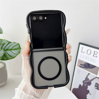 Ốp điện thoại mờ từ tính Big Wave thời trang cho Samsung Galaxy Z Flip 7 Z Flip 7FE Z Flip 6 Z Filp 5 Z Flip 4 Z Flip 3 Ốp lưng mờ mờ trong suốt