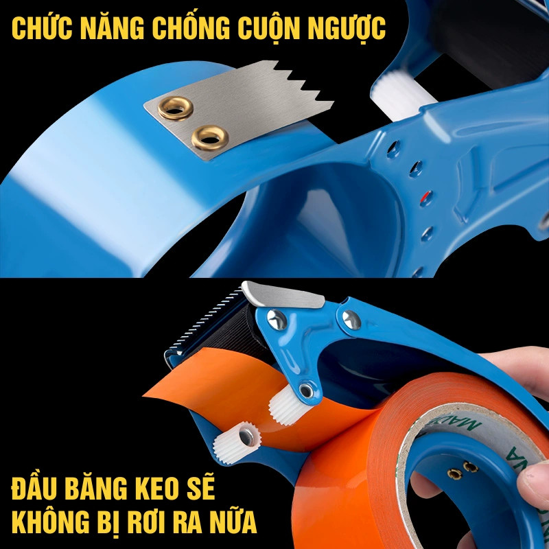 Dao Cắt Băng Keo Cầm Tay – Dụng Cụ Đóng Gói Đa Năng Răng Sắt Sắc Bén, Máy Cắt Băng Dính Tự Động Tiện Lợi Giá Rẻ