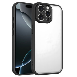 Dành cho iphone 16 / 15 Plus / 14 / 13 Pro Max Ốp điện thoại cứng trong suốt Khung silicon mềm chống rơi mỏng