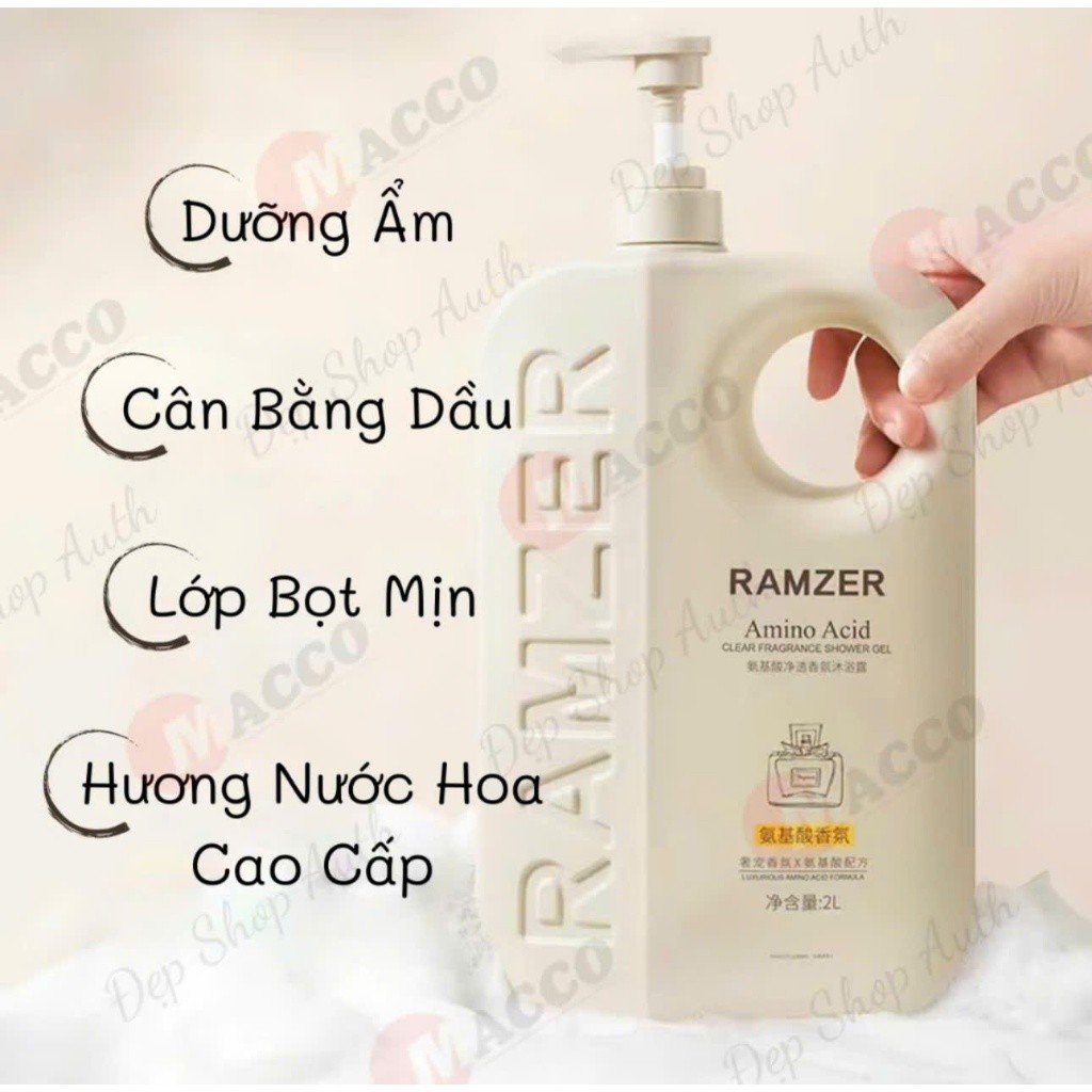 Sữa Tắm RAMZER Nước Hoa Dung Tích Lớn – Hương Thơm Cao Cấp, Làm Đều Màu Da, Lưu Hương Chuẩn Perfume