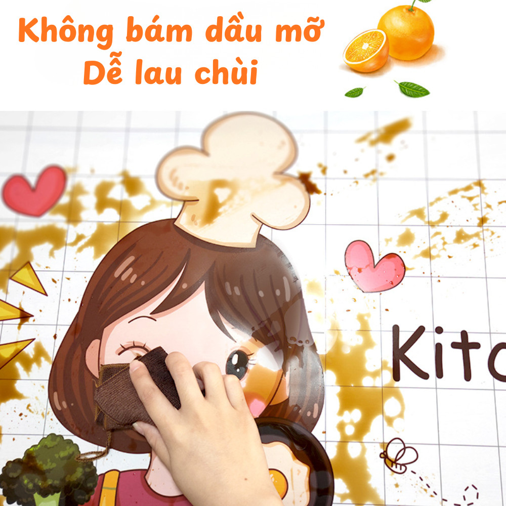 Decal Giấy Dán Tường Bếp Chống Dầu Mỡ Dán Bếp Trang Trí Nhà Cửa, Chống Thấm – Chống Bẩn – Dễ Lau